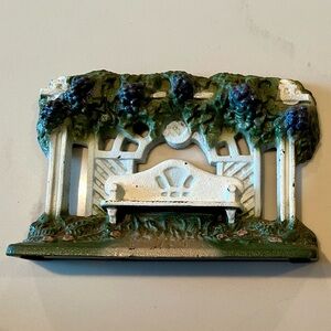 Vintage John Wright Cast Iron Park Bench Doorstop